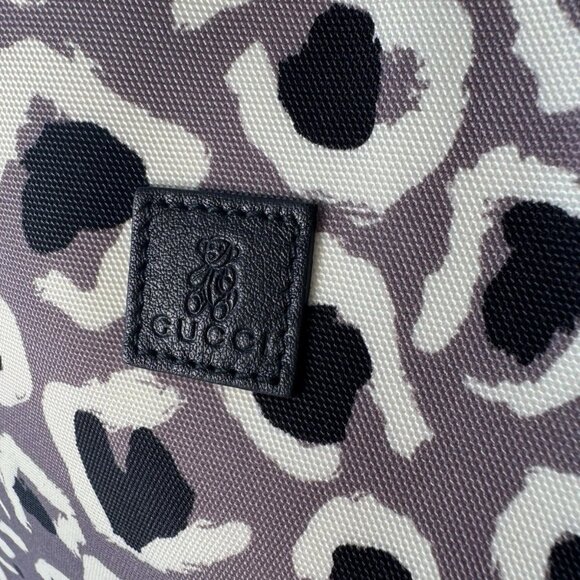 Auth GUCCI leopard Hand Bag Tote Bag - Picture 4 of 11